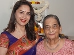 Madhuri Dixit with her mother Snehlata Dixit.