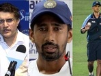 Sourav Ganguly; Wriddhiman Saha; Rahul Dravid