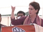 Congress general secretary Priyanka Gandhi Vadra addresses a poll rally in Amethi in Uttar Pradesh(ANI) Congress general secretary Priyanka Gandhi Vadra addresses a poll rally in Amethi in Uttar Pradesh(ANI)