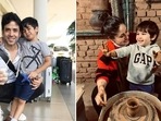 Tusshar Kapoor with his son Laksshya Kapoor and Kareena Kapoor with her son Taimur Ali Khan. Tusshar Kapoor with his son Laksshya Kapoor and Kareena Kapoor with her son Taimur Ali Khan.