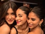 Suhana Khan, Shanaya Kapoor and Ananya Panday at the party. Suhana Khan, Shanaya Kapoor and Ananya Panday at the party. 