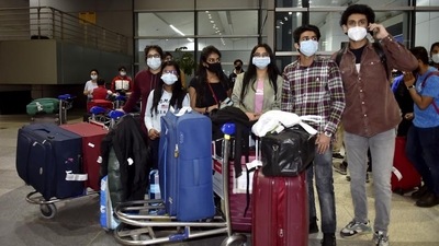 One special aircraft has already brought back some Indians on Wednesday but an evacuation flight of Air India had to return mid-air as the Ukrainian airspace was shut down on Thursday. (PTI PHOTO.)