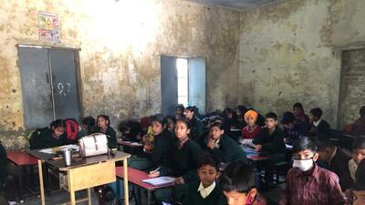 “We have got new projectors but we can’t install those in the under-constructed school building in absence of the boundary walls. The department should have released the complete grants together,” said a teacher from Government Primary School, Jahangirpur, Ludhiana. (HT Photo) “We have got new projectors but we can’t install those in the under-constructed school building in absence of the boundary walls. The department should have released the complete grants together,” said a teacher from Government Primary School, Jahangirpur, Ludhiana. (HT Photo)