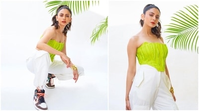 Bollywood celebrities are often spotted acing street style looks. Actor Rakul Preet's fashion game has been strong since Day 1. From casual outfits to red carpet attire, the actor sure knows how to effortlessly carry all her looks with confidence and poise. Recently, she impressed the fashion police with her street style wear. (Instagram/@rakulpreet) Bollywood celebrities are often spotted acing street style looks. Actor Rakul Preet's fashion game has been strong since Day 1. From casual outfits to red carpet attire, the actor sure knows how to effortlessly carry all her looks with confidence and poise. Recently, she impressed the fashion police with her street style wear. (Instagram/@rakulpreet)