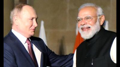 Prime Minister Narendra Modi with Russian President Vladimir Putin at Hyderabad House in New Delhi. (ANI FILE PHOTO) Prime Minister Narendra Modi with Russian President Vladimir Putin at Hyderabad House in New Delhi. (ANI FILE PHOTO)