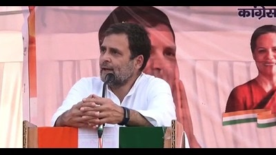 Congress leader Rahul Gandhi addresses public rally for Uttar Pradesh assembly elections, in Amethi on Friday. (Sourced) Congress leader Rahul Gandhi addresses public rally for Uttar Pradesh assembly elections, in Amethi on Friday. (Sourced)