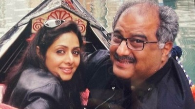 Boney Kapoor and Sridevi in a pic from their Venice holiday in 2008. Boney Kapoor and Sridevi in a pic from their Venice holiday in 2008.