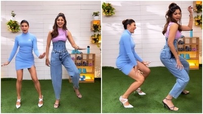 Shilpa Shetty shared a reel of herself and Jacqueline Fernandez taking on a trending dance challenge. Shilpa Shetty shared a reel of herself and Jacqueline Fernandez taking on a trending dance challenge.