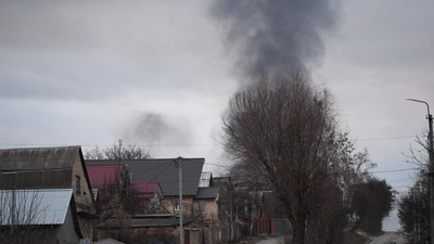 Russian President Vladimir Putin launched a full-scale invasion of Ukraine to defend separatists in the east of the country on February 24. He urged Ukrainian servicemen to “immediately put down arms and go home.” The Russian Defense Ministry said it had destroyed 83 Ukrainian military facilities. (AFP) Russian President Vladimir Putin launched a full-scale invasion of Ukraine to defend separatists in the east of the country on February 24. He urged Ukrainian servicemen to “immediately put down arms and go home.” The Russian Defense Ministry said it had destroyed 83 Ukrainian military facilities. (AFP)