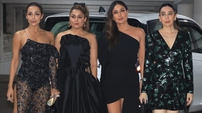 Kareena Kapoor, Malaika Arora, Karisma Kapoor and Amrita Arora rock bold looks for Farhan Akhtar-Shibani Dandekar's bash (HT Photo/Varinder Chawla) Kareena Kapoor, Malaika Arora, Karisma Kapoor and Amrita Arora rock bold looks for Farhan Akhtar-Shibani Dandekar's bash (HT Photo/Varinder Chawla)