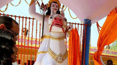 A statue of medieval warrior Maharaja Suheldev in Bahraich. (SOURCED IMAGE) A statue of medieval warrior Maharaja Suheldev in Bahraich. (SOURCED IMAGE)