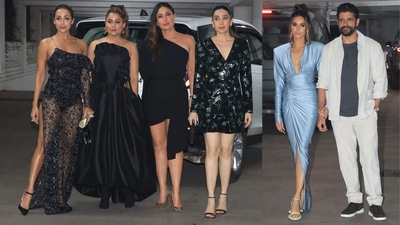 Malaika Arora, Amrita Arora, Kareena Kapoor, Karisma Kapoor attend Ritesh Sidhwani's bash to celebrate Farhan Akhtar and Shibani Dandekar's wedding. (Varinder Chawla) Malaika Arora, Amrita Arora, Kareena Kapoor, Karisma Kapoor attend Ritesh Sidhwani's bash to celebrate Farhan Akhtar and Shibani Dandekar's wedding. (Varinder Chawla)