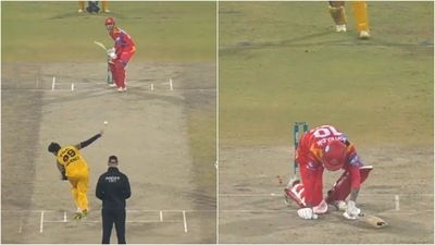 Salman Irshad dismisses Alex Hales with a toe-crushing yorker. (Twitter/PSL) Salman Irshad dismisses Alex Hales with a toe-crushing yorker. (Twitter/PSL)