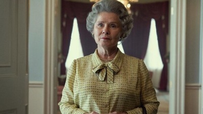 Imelda Staunton as Queen Elizabeth II on sets of The Crown.&nbsp; (Instagram)