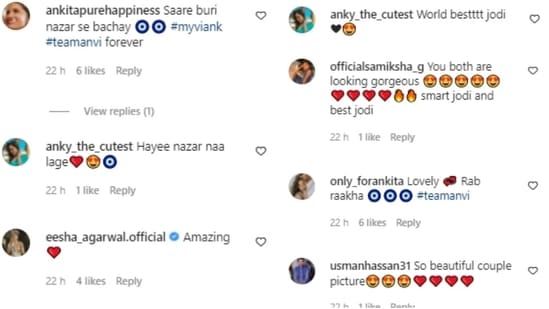 Comments on Ankita Lokhande's post.&nbsp;