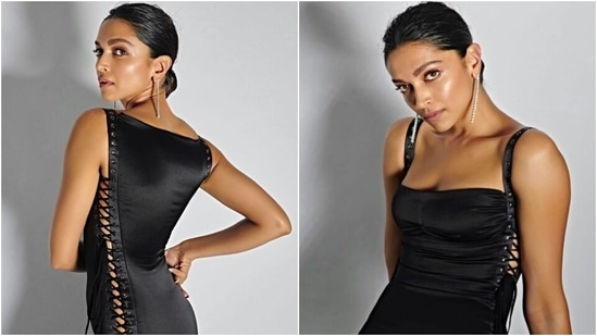 Deepika Padukone flaunts her mini black blazer dress as she