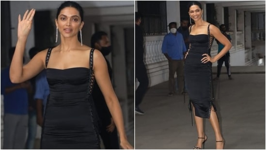 Deepika Padukone turns head at Farhan and Shibani's post-wedding party.&nbsp;