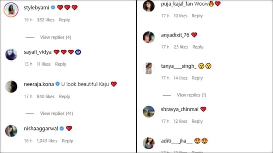 Comments on Kajal Aggarwal's post.&nbsp;