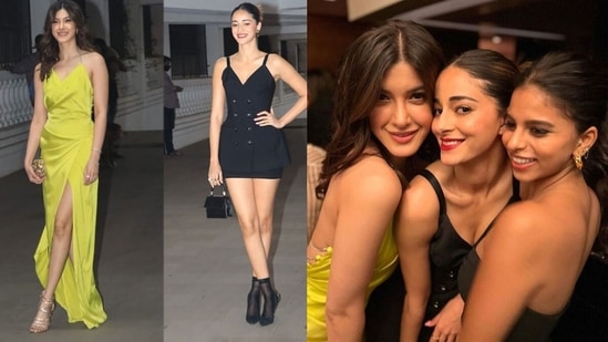 Suhana Khan, Shanaya Kapoor and Ananya Panday at the party. Suhana Khan, Shanaya Kapoor and Ananya Panday at the party. 