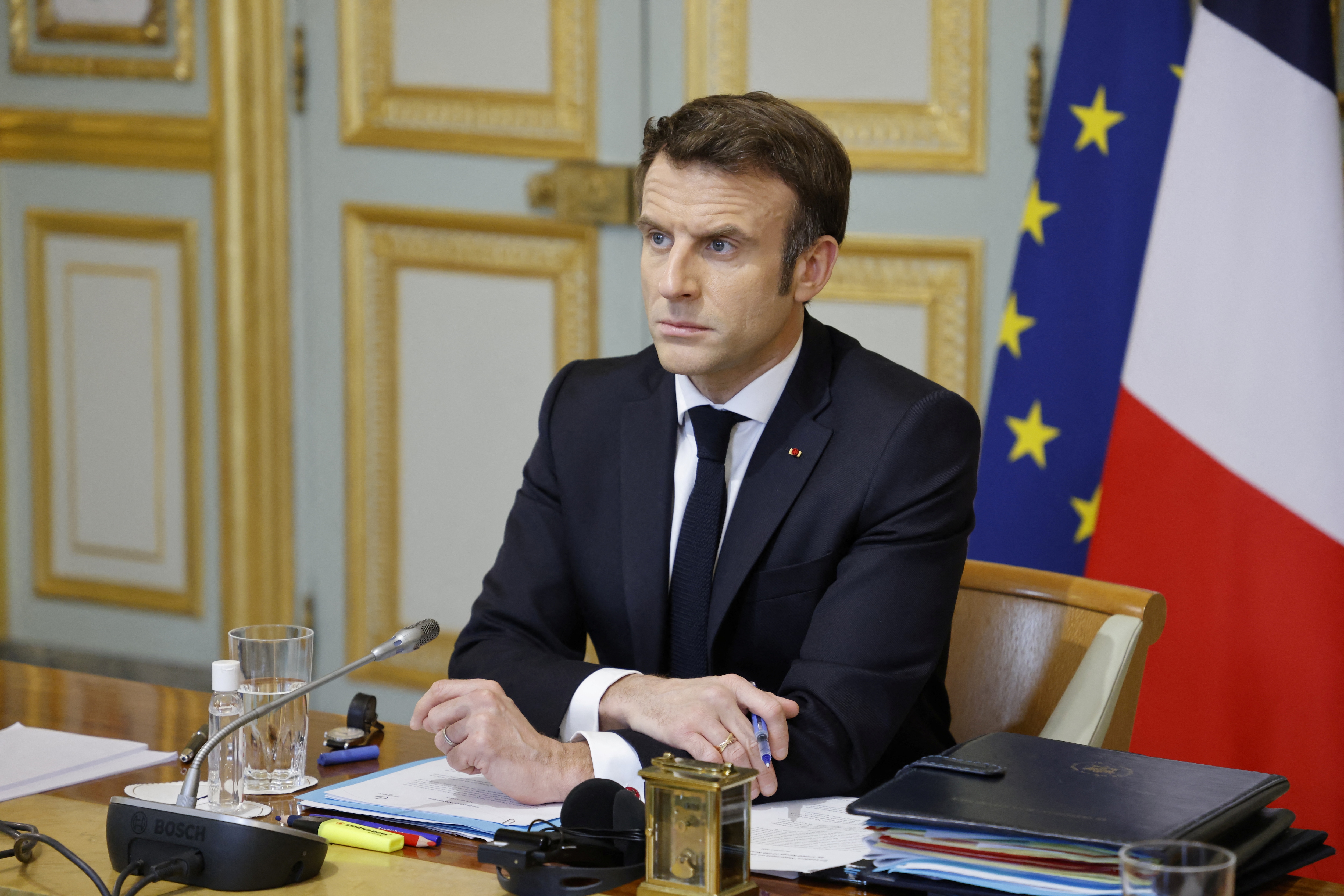French President Emmanuel Macron. (REUTERS)