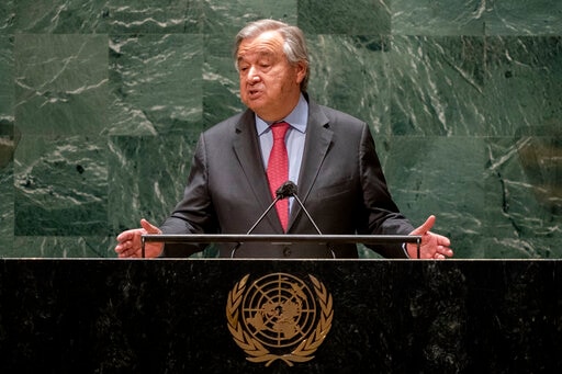 UN Secretary-General Antonio Guterres. (AP file photo) UN Secretary-General Antonio Guterres. (AP file photo)