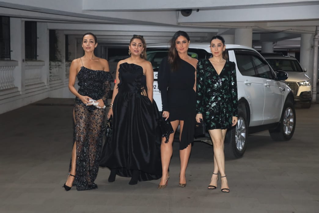 The four divas rocked bold all-black looks for the star-studded bash. (HT Photo/Varinder Chawla) The four divas rocked bold all-black looks for the star-studded bash. (HT Photo/Varinder Chawla)