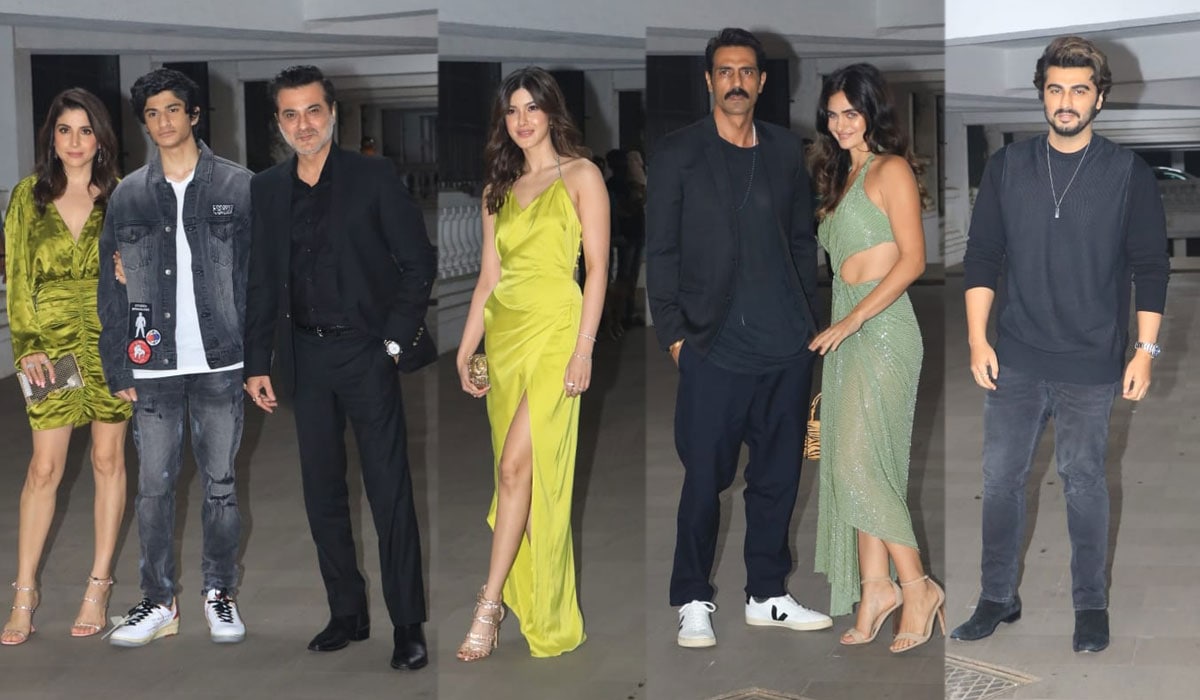 Sanjay Kapoor and family, Arjun Rampal with girlfriend and Arjun Kapoor at the bash. (Varinder Chawla)