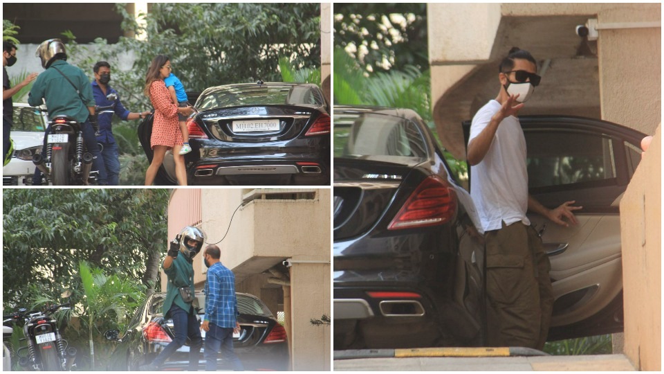 Mira Rajpur, Shahid Kapoor and Ishaan Khatter spotted arriving for the birthday festivities.&nbsp;
