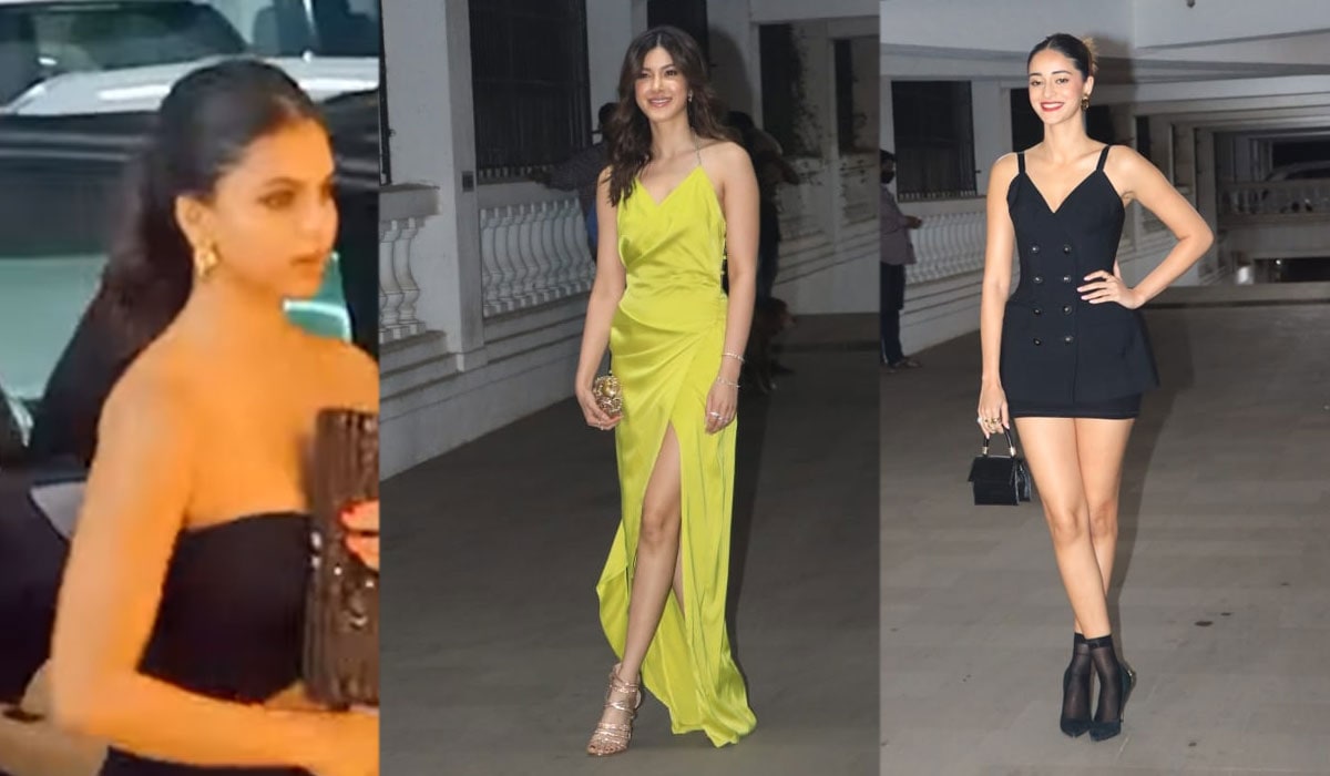 Suhana Khan, Shanaya Kapoor, Ananya Panday at the bash. (Varinder Chawla)