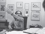 Arun Shourie at his office in The Indian Express in the 1980s. (From The Commissioner For Lost Causes)