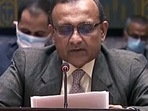 TS Tirumurti, the permanent representative to the UN, said India chose to abstain on the UNSC resolution on Ukraine because the path of diplomacy was given up. (ANI)(HT_PRINT) TS Tirumurti, the permanent representative to the UN, said India chose to abstain on the UNSC resolution on Ukraine because the path of diplomacy was given up. (ANI)(HT_PRINT)