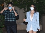 Ananya Panday, Ishaan Khatter, Sidharth Malhotra and Kiara Advani at Shahid Kapoor's residence. (Varinder Chawla) Ananya Panday, Ishaan Khatter, Sidharth Malhotra and Kiara Advani at Shahid Kapoor's residence. (Varinder Chawla)