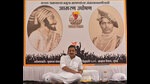 Sambhajiraje visited the Hutatma chowk before proceeding to Azad Maidan to being the hunger strike. (Anshuman Poyrekar/HT PHOTO) Sambhajiraje visited the Hutatma chowk before proceeding to Azad Maidan to being the hunger strike. (Anshuman Poyrekar/HT PHOTO)