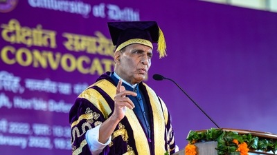Defence minister Rajnath Singh (Amal K S/HT photo industan Times)