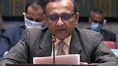 TS Tirumurti, the permanent representative to the UN, said India chose to abstain on the UNSC resolution on Ukraine because the path of diplomacy was given up. (ANI) (HT_PRINT) TS Tirumurti, the permanent representative to the UN, said India chose to abstain on the UNSC resolution on Ukraine because the path of diplomacy was given up. (ANI) (HT_PRINT)