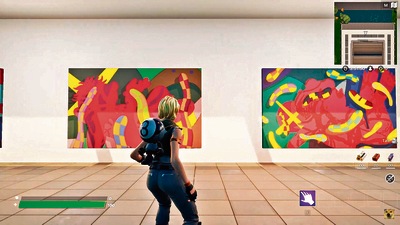 Taking in the works of Kaws, at Serpentine North, the virtual exhibition space within the video game Fortnite. Taking in the works of Kaws, at Serpentine North, the virtual exhibition space within the video game Fortnite.