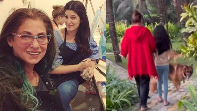 Twinkle Khanna shared a video of Dimple Kapadia with Nitara.