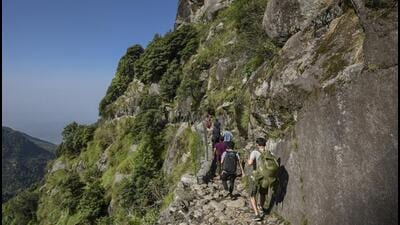According to police, there are five hills around Nandi hills, including Bhramagiri, which are popular among the trekkers. (HT Archives)
