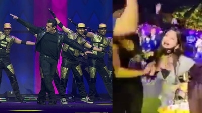 Salman Khan and his fan at Da-Bangg The Tour - Reloaded in Dubai. Salman Khan and his fan at Da-Bangg The Tour - Reloaded in Dubai. 