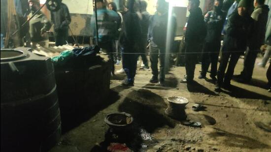 The site of the explosion in Manipur’s Churachandpur district on Saturday evening. (SOURCED.)