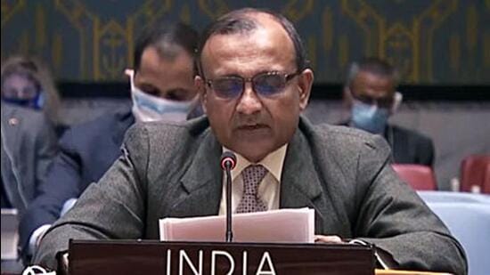 TS Tirumurti, the permanent representative to the UN, said India chose to abstain on the UNSC resolution on Ukraine because the path of diplomacy was given up and all UN member states should honour principles such as respect for sovereignty and territorial integrity of countries. (ANI) TS Tirumurti, the permanent representative to the UN, said India chose to abstain on the UNSC resolution on Ukraine because the path of diplomacy was given up and all UN member states should honour principles such as respect for sovereignty and territorial integrity of countries. (ANI)