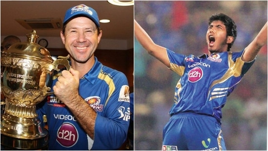 Ricky Ponting; Jasprit Bumrah(Twitter/mipaltan)