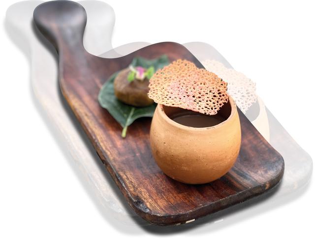 Mushroom xec xec bisque with mushroom koji galouti Mushroom xec xec bisque with mushroom koji galouti