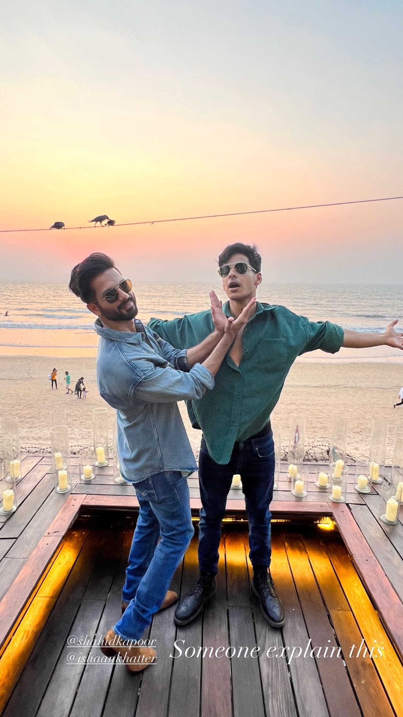 Mira Rajput shares Shahid Kapoor and Ishaan Khatter's photo.