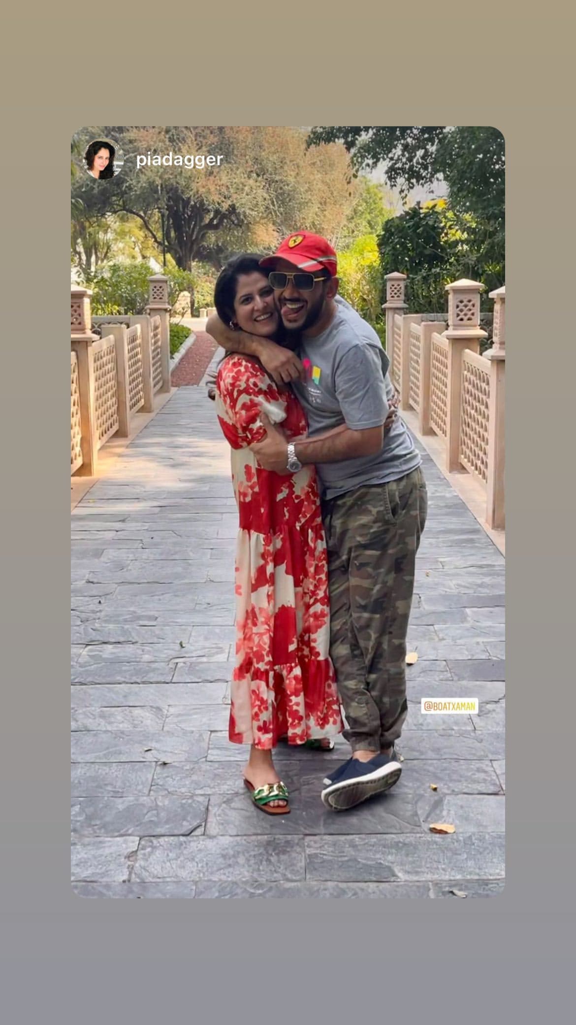 Aman Gupta poses with wife Priya Dagar Gupta.
