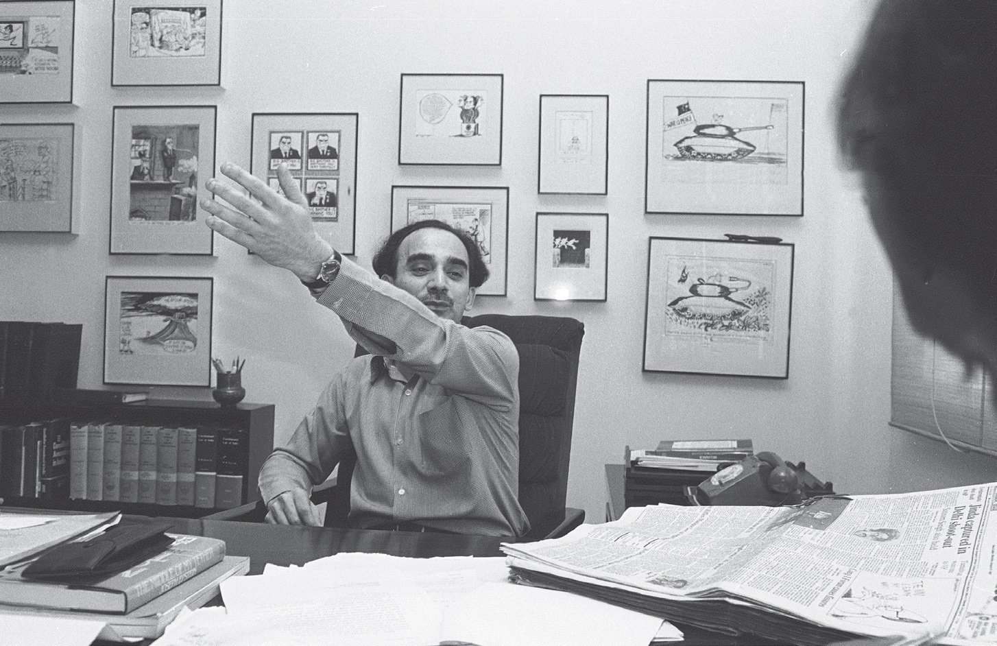 Arun Shourie at his office in The Indian Express in the 1980s. (From The Commissioner For Lost Causes) Arun Shourie at his office in The Indian Express in the 1980s. (From The Commissioner For Lost Causes)