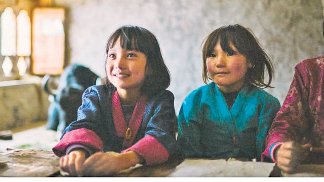 Pem Zam (left) as the smartest student in what may be the world’s most isolated school. Pem Zam (left) as the smartest student in what may be the world’s most isolated school.