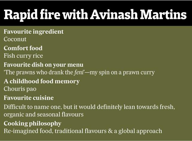 Quick questions with chef Avinash Martins Quick questions with chef Avinash Martins