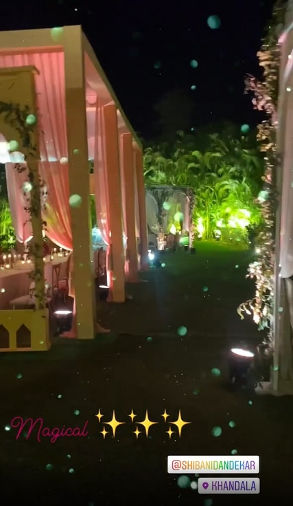 Inside Shibani Dandekar and Farhan Akhtar's Khandala wedding venue.
