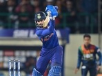 Dharamshala: Indian batsman Shreyas Iyer plays a shot during the 3rd T20 cricket match between India and Sri Lanka, at HPCA stadium, in Dharamshala.(PTI) Dharamshala: Indian batsman Shreyas Iyer plays a shot during the 3rd T20 cricket match between India and Sri Lanka, at HPCA stadium, in Dharamshala.(PTI)